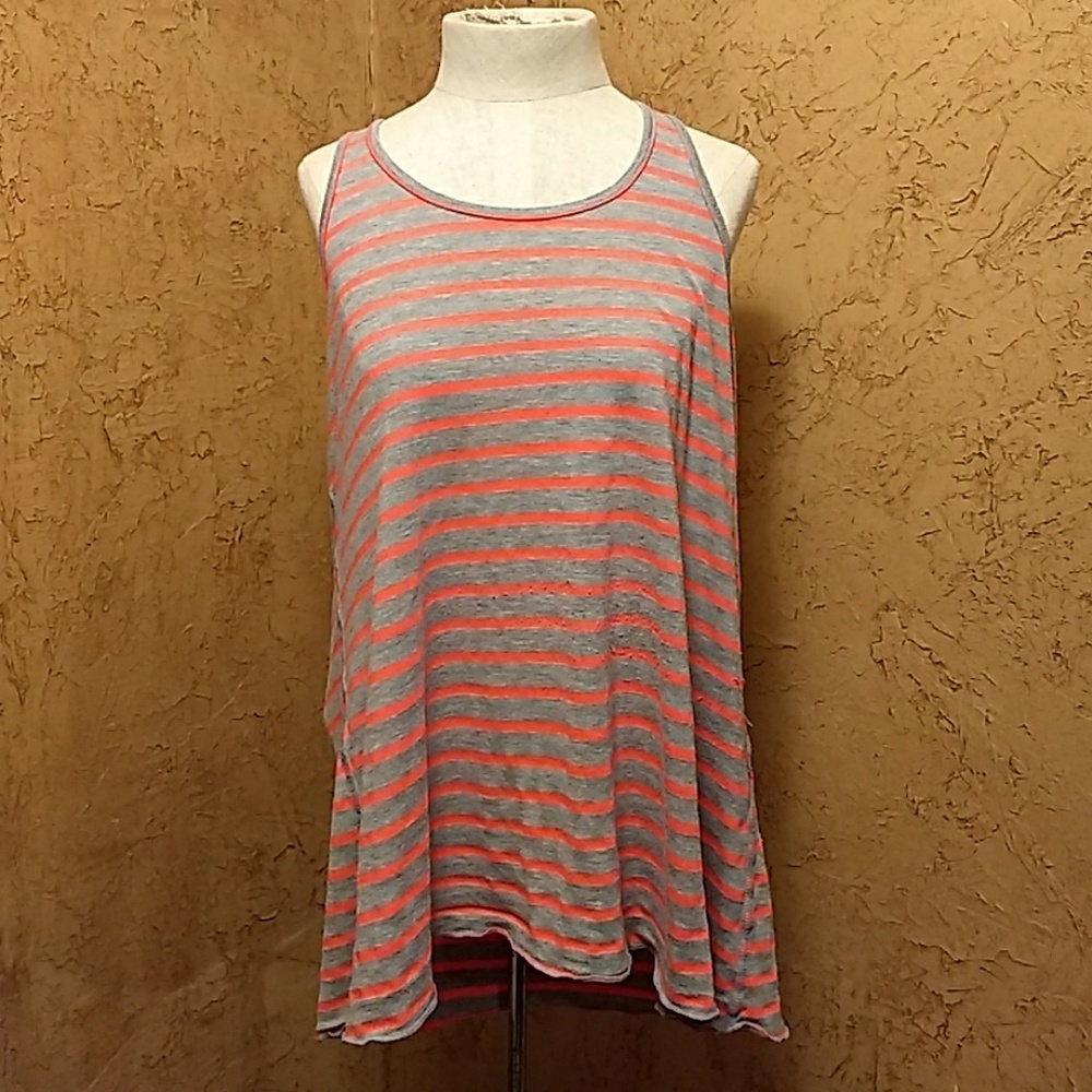 Plus Size Irregular Hem Racer Back Tank Top